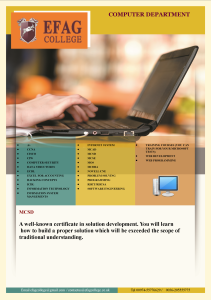 MCSD Képzés http://www.efagcollege.co.uk
